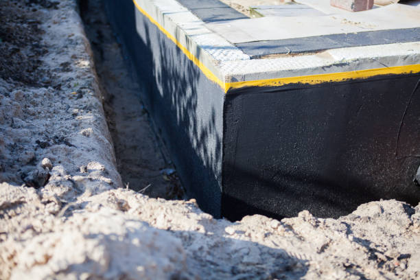 Residential Wet Basement Repair installation at a Beverly, NJ home by SJ Waterproofing Pros